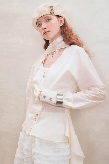 French Style Waist Cinched Shirt Set-Up