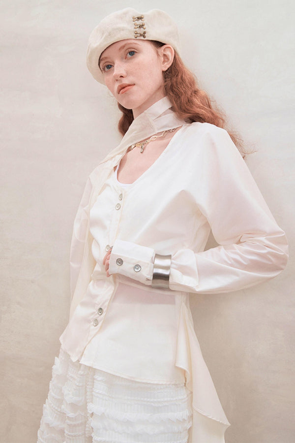 French Style Waist Cinched Shirt Set-Up