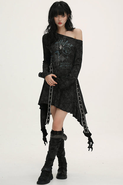 Black Shoulder Dress