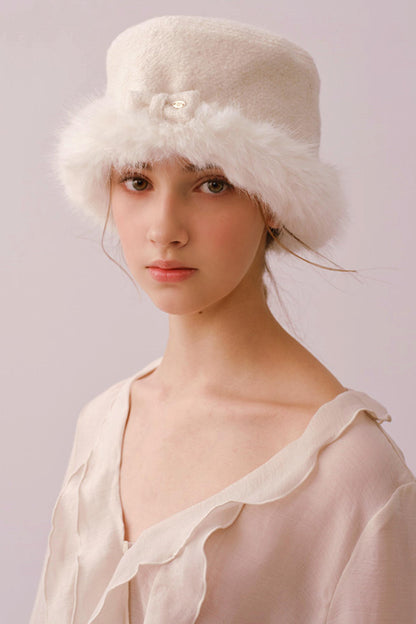 Reversible Faux Fur Beret