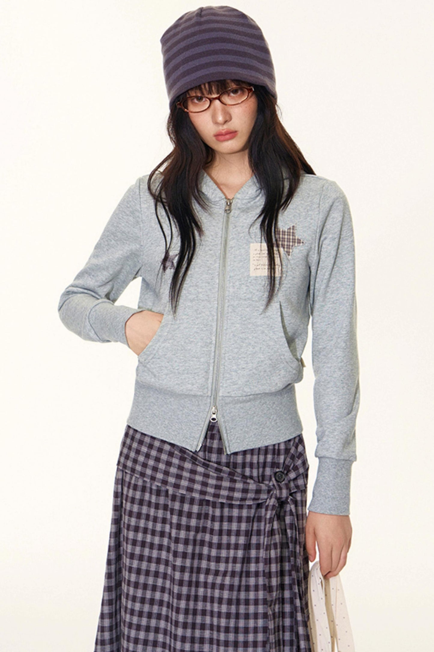 Plaid A-Line Maxi Skirt