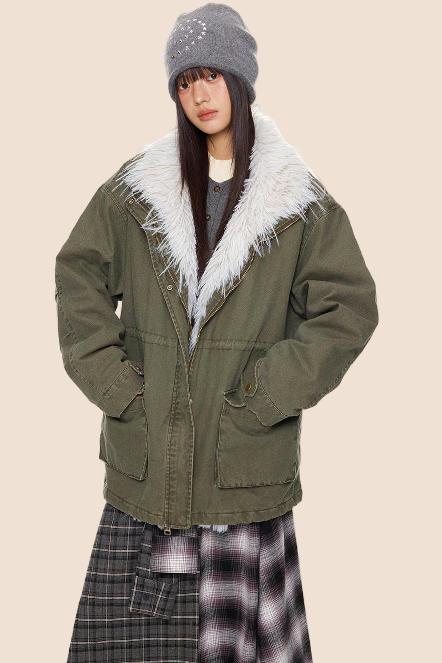 Fur Collar Vintage Jacket