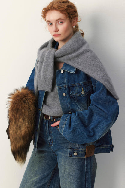 Retro Blue Denim Jacket Set-Up