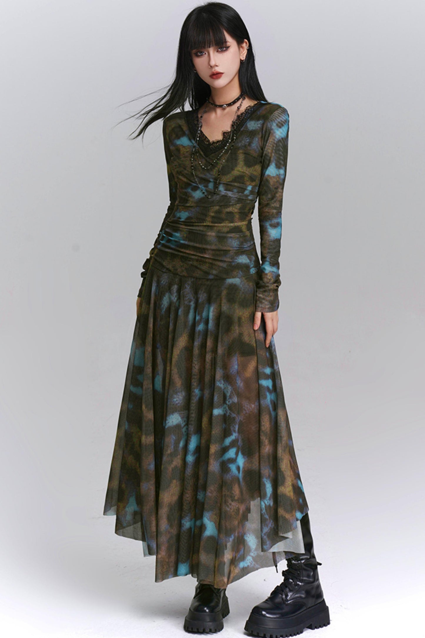 Autumn Beauty Waist Dress