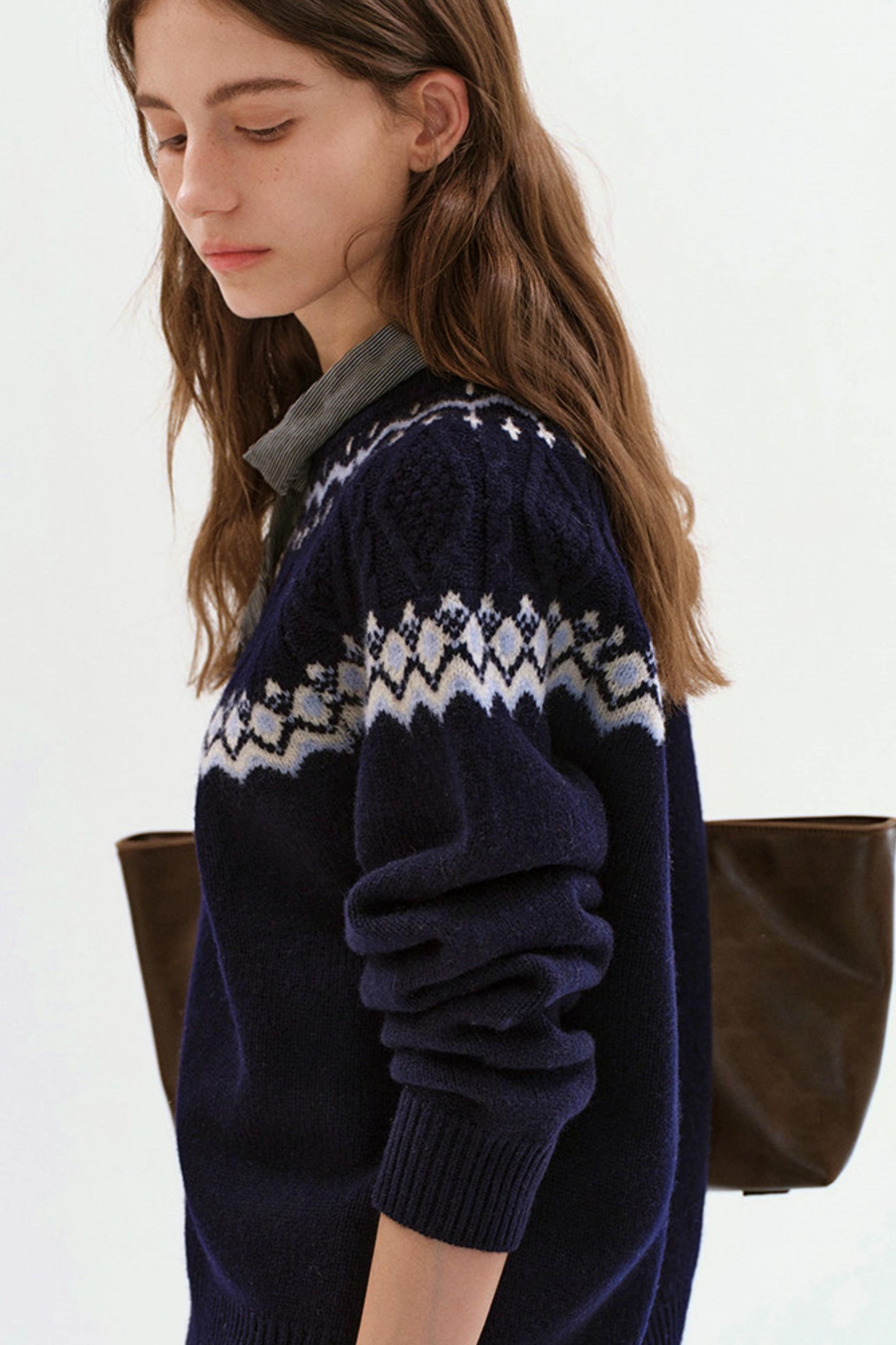 Nordic Wool Cable Knit Sweater