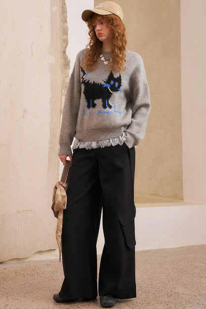 Pearl Kitten Pullover Top