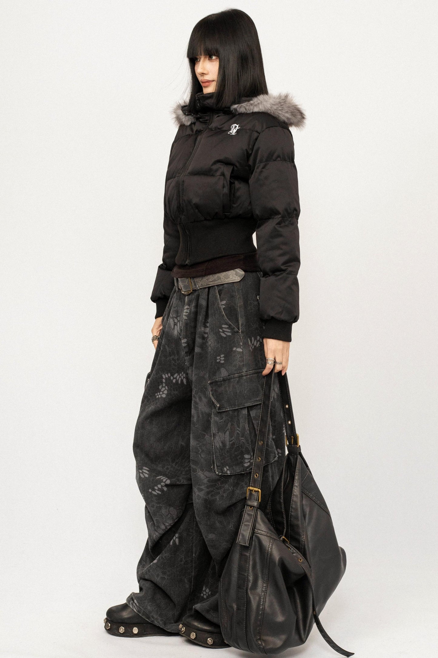 Retro Hooded Fur Collar Jacket