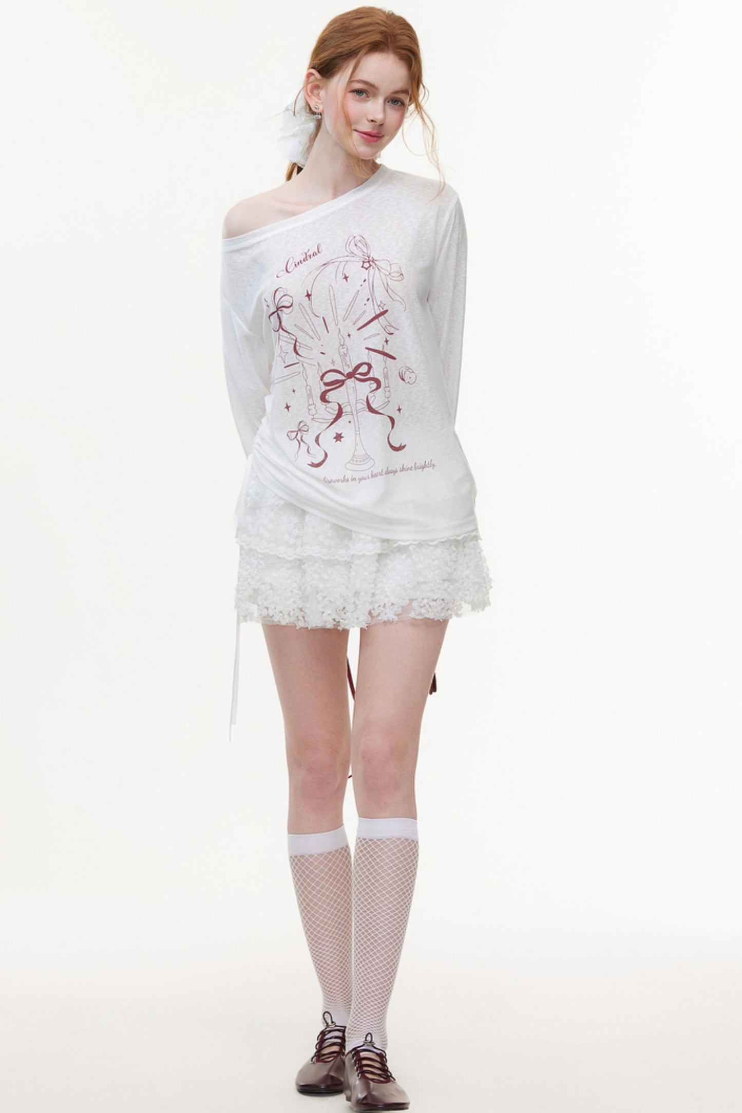 Floral Lace Skater Skirt