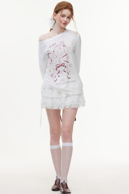 Floral Lace Skater Skirt