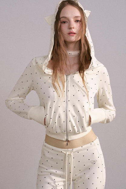 Short Hoodie Cardigan Set-Up