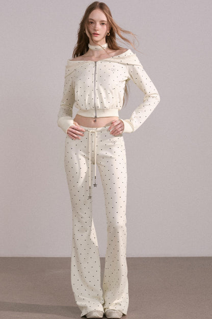 Short Hoodie Cardigan Set-Up