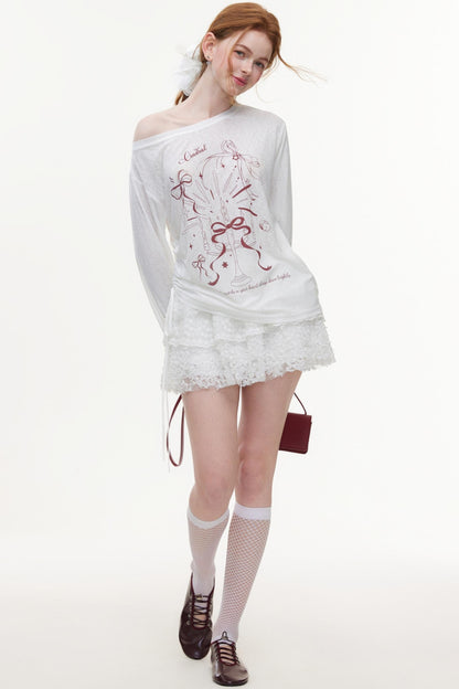 Floral Lace Skater Skirt