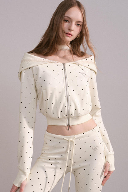 Short Hoodie Cardigan Set-Up