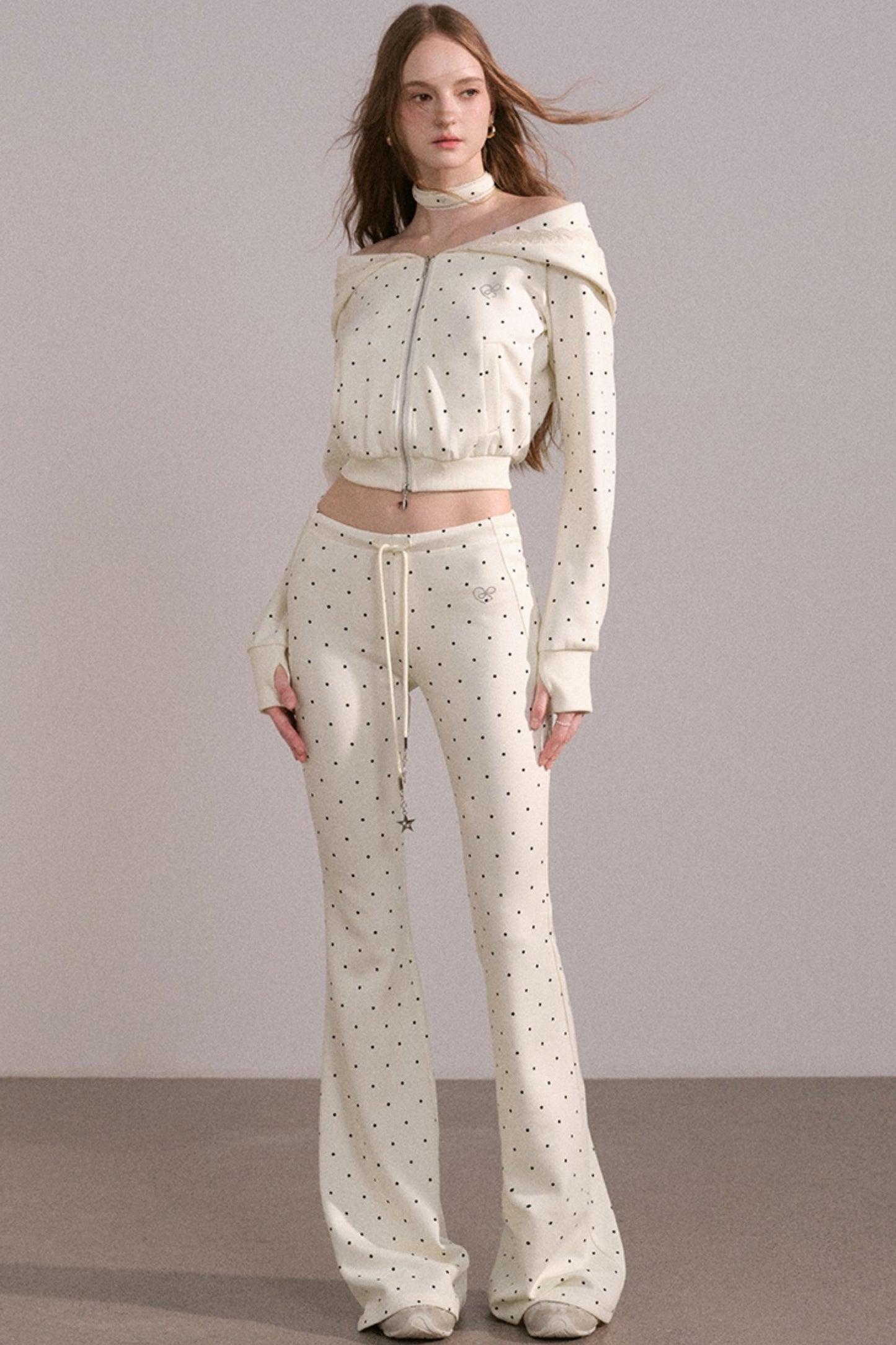 Short Hoodie Cardigan Set-Up