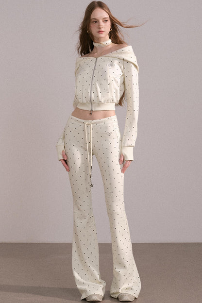 Short Hoodie Cardigan Set-Up