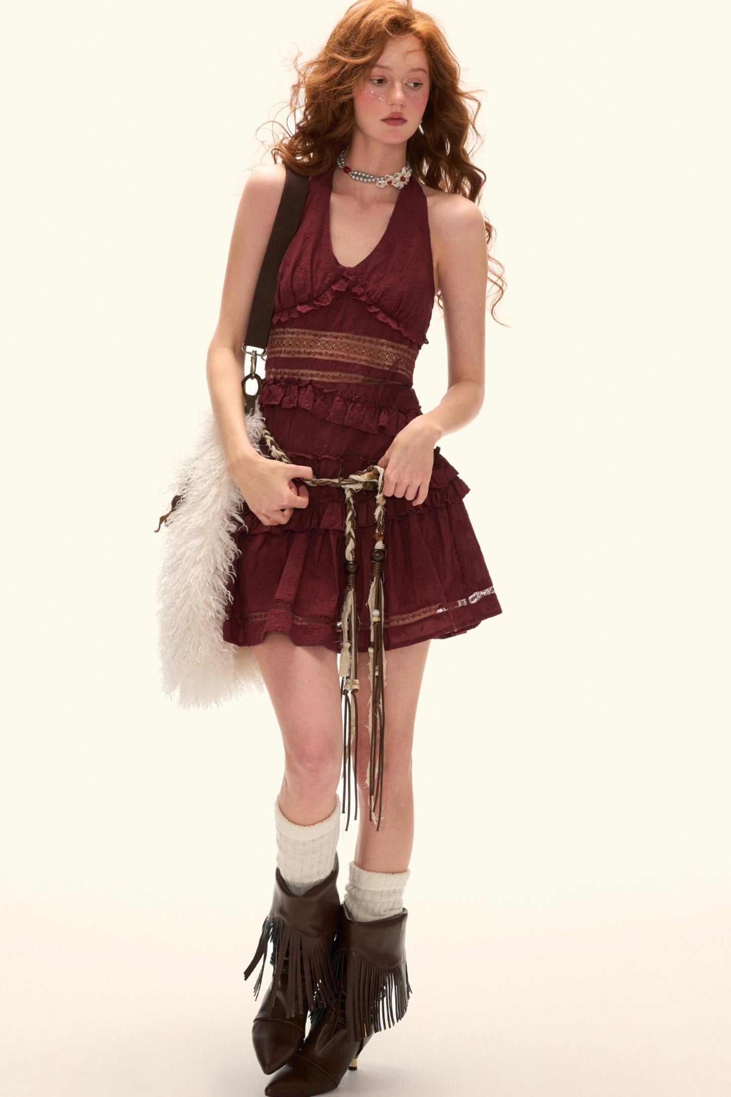 Patchwork Lace Camisole Dress