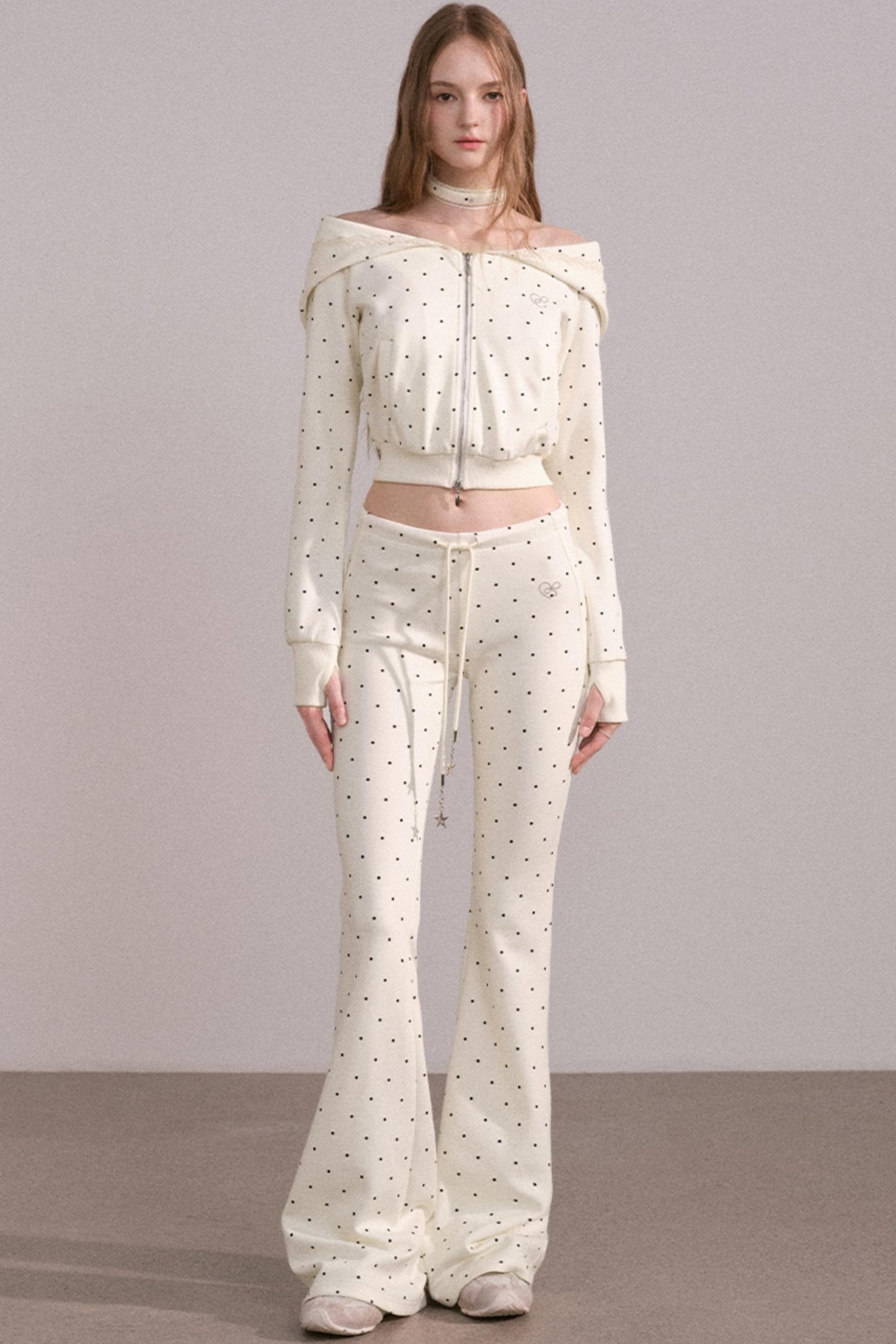 Short Hoodie Cardigan Set-Up