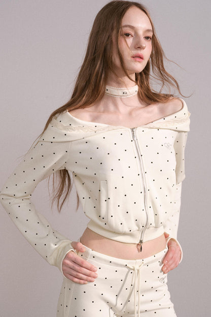 Short Hoodie Cardigan Set-Up