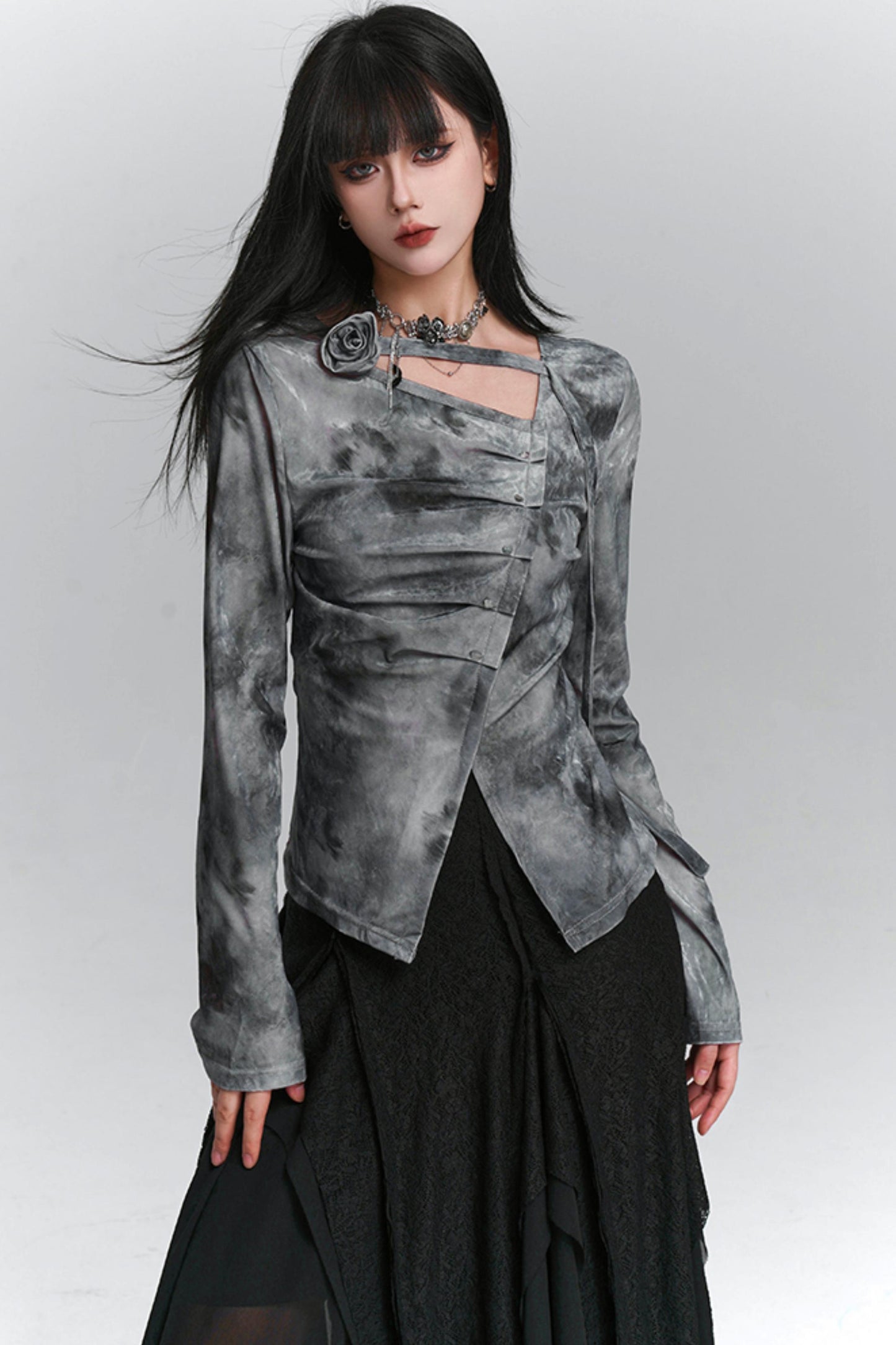 Refined Korean Style Long Sleeve Top