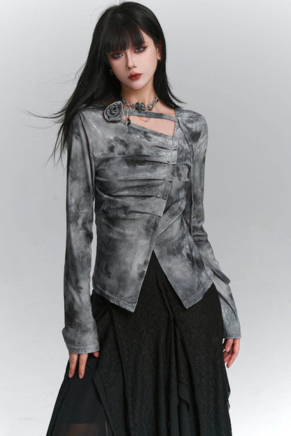 Refined Korean Style Long Sleeve Top