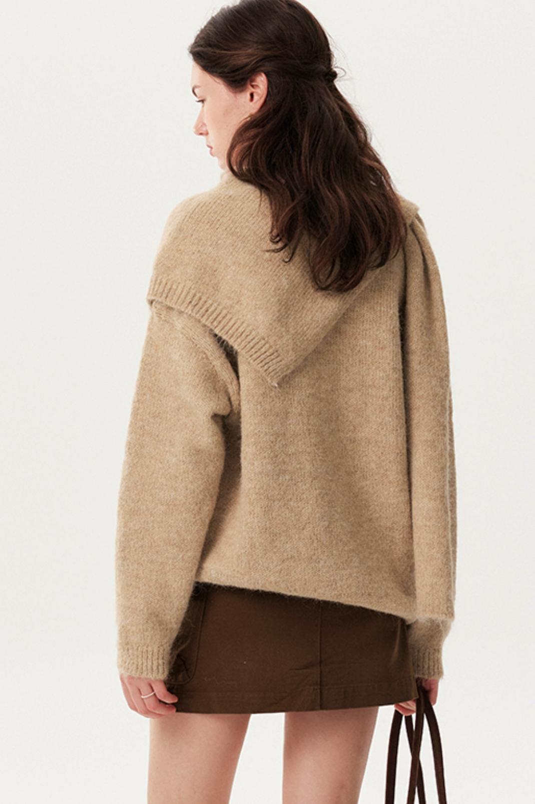 Solid Knitwear Two-Piece Top Set