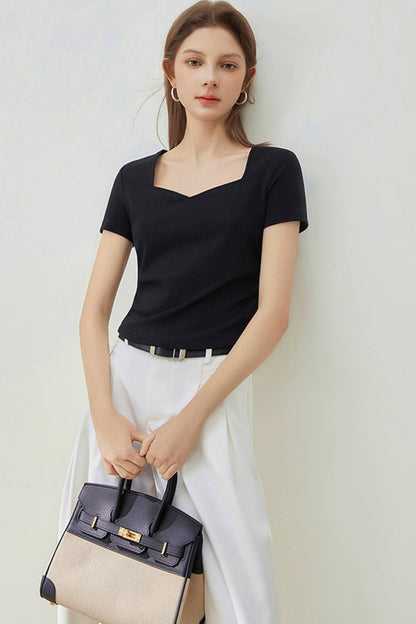 Retro Square Neck Tee