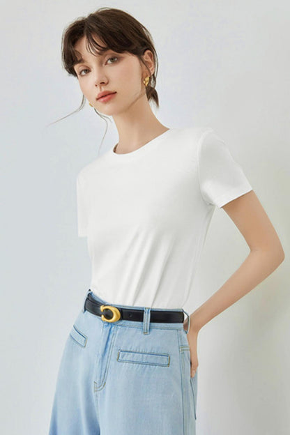 Slim Fit Lily Style White Tee