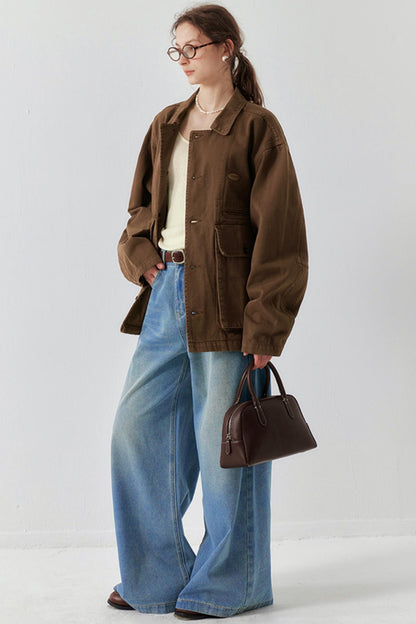 High Rise Bow-Back Jeans