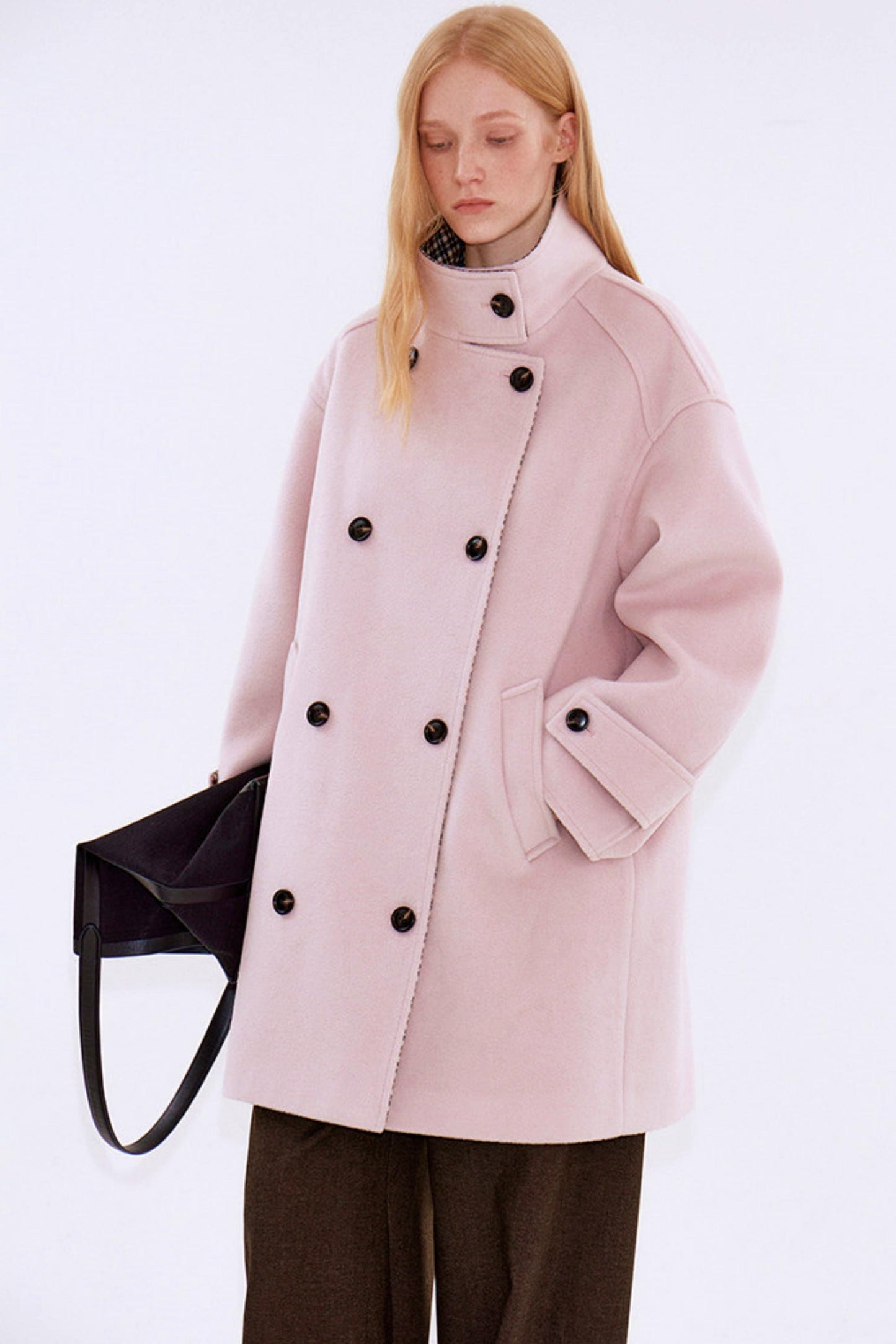 Misty Island Plaid Woolen Coat