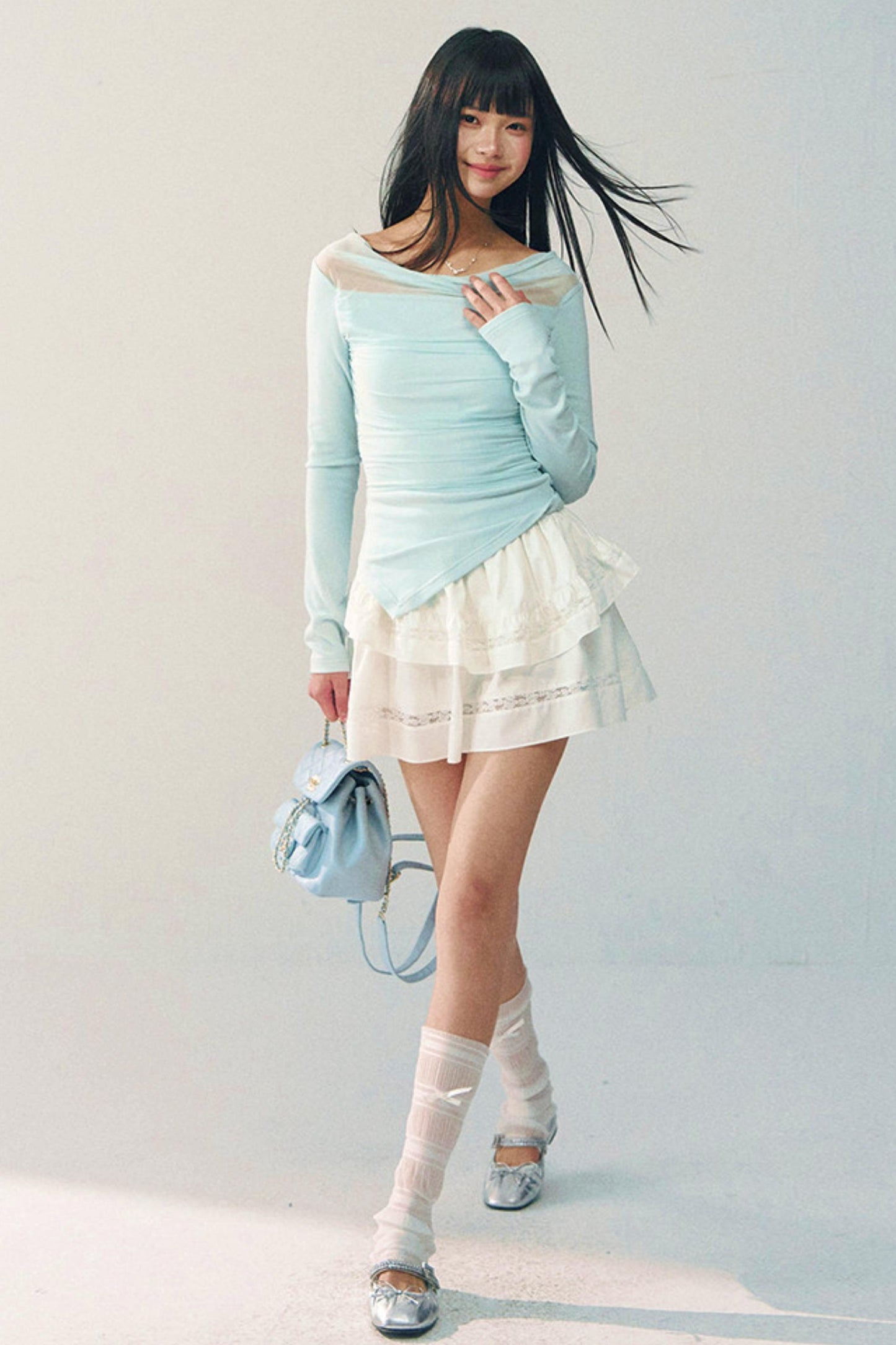 Lace Patchwork A-Line Skirt