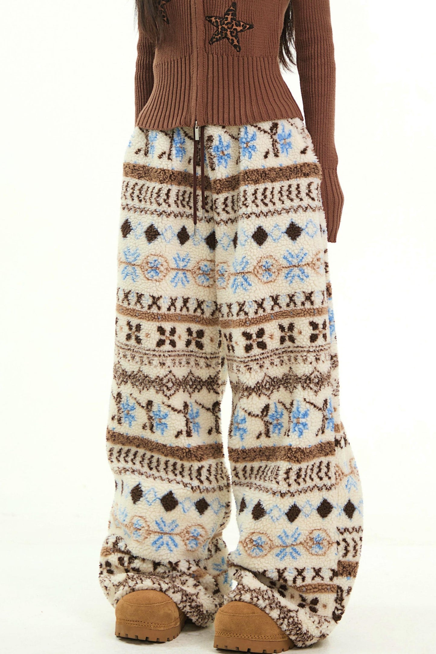 Fair Isle Lamb Wool Pants