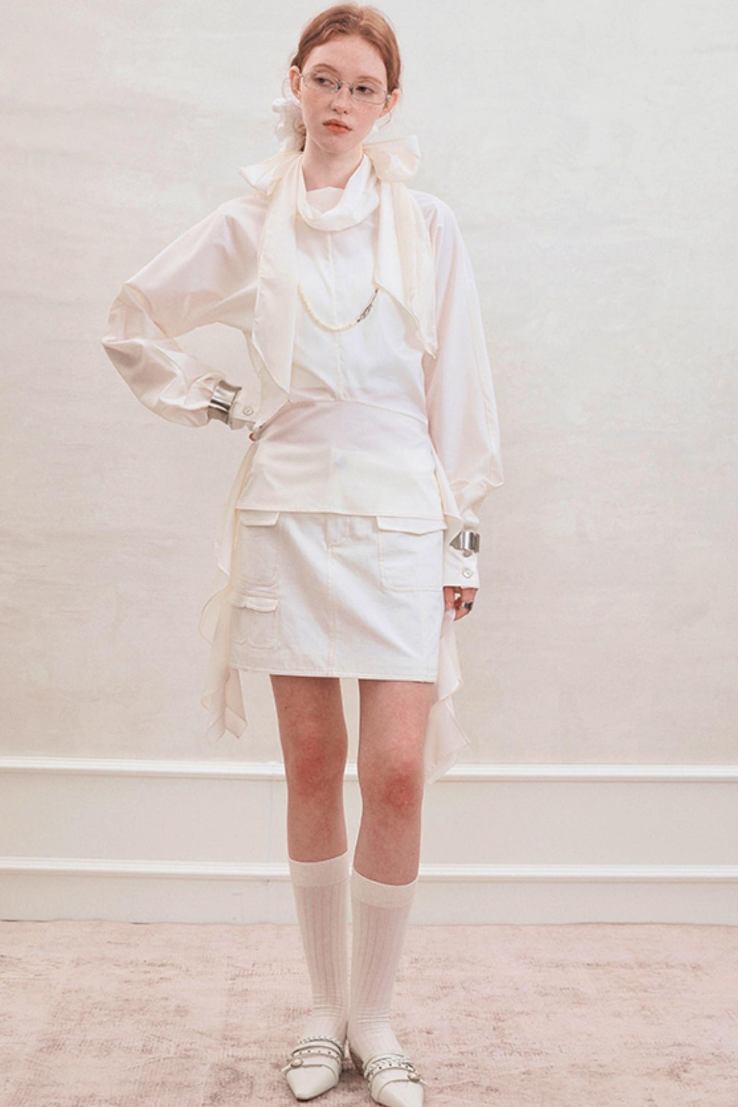 French Style Waist Cinched Shirt Set-Up