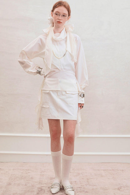 French Style Waist Cinched Shirt Set-Up