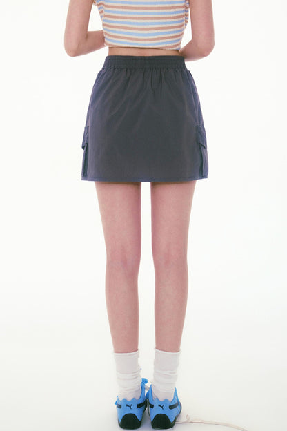 Pockets Halter Neck Work Skirt