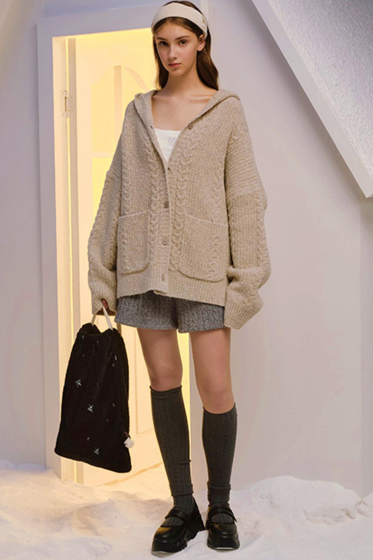 Soft Velvet Floral Backpack