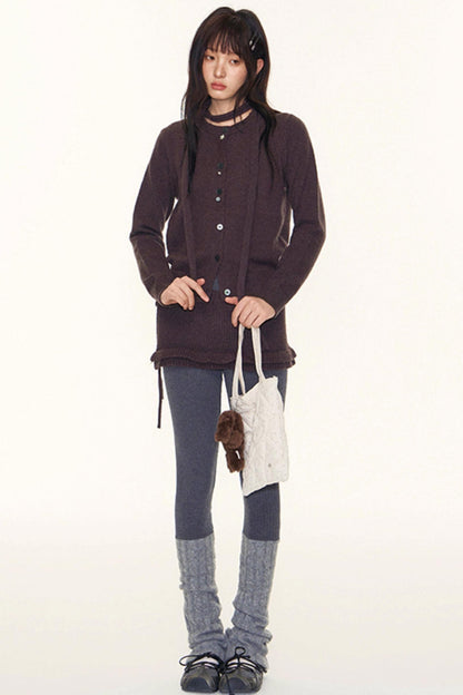 Autumn Lace-Up Short Skirt