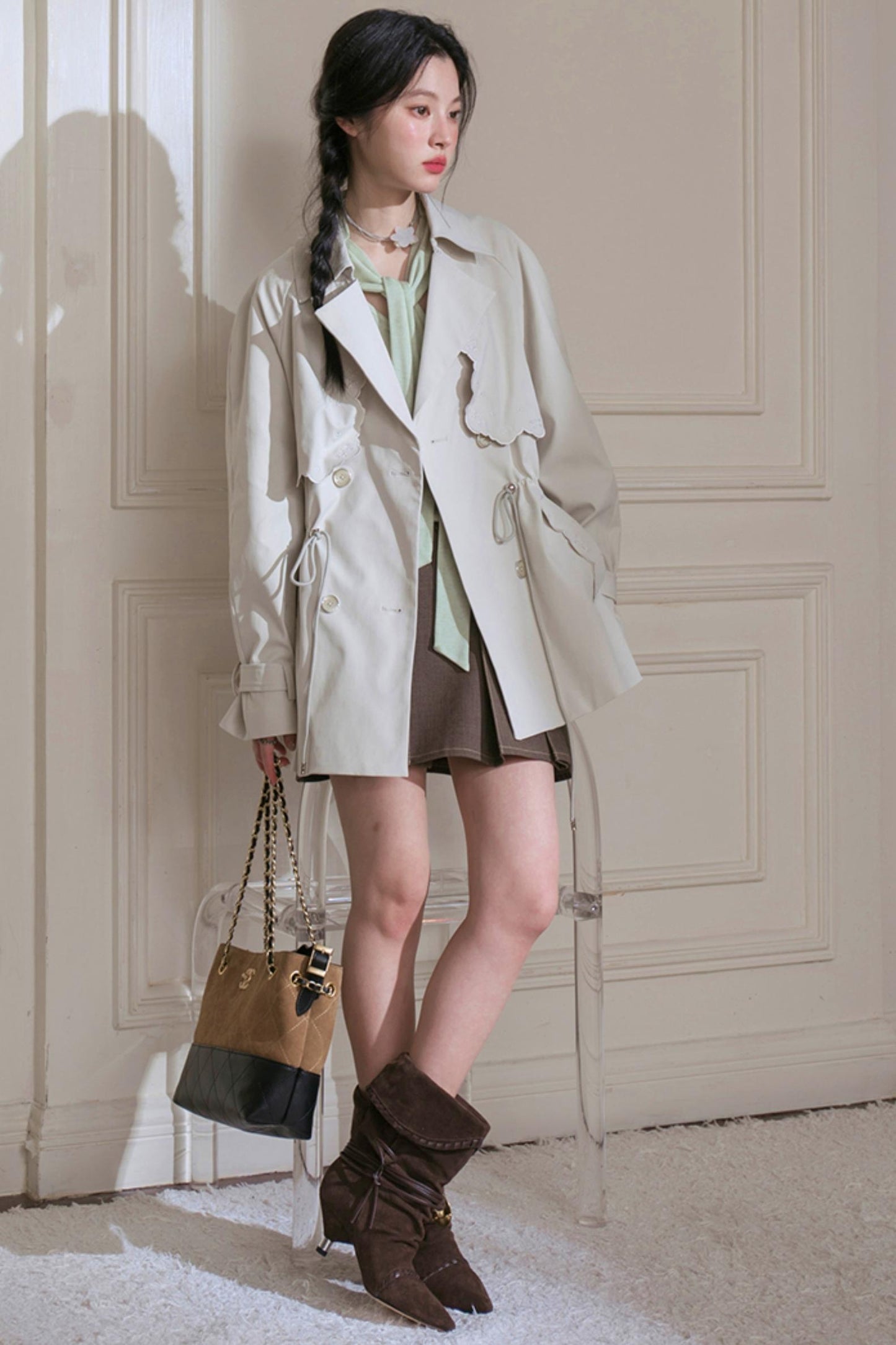Silhouette Pine Trench Coat