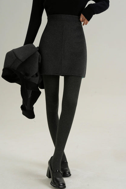 Sophisticated Two-Piece Wool Fashion Coat Set