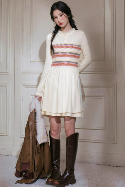 Apricot Knit Dress