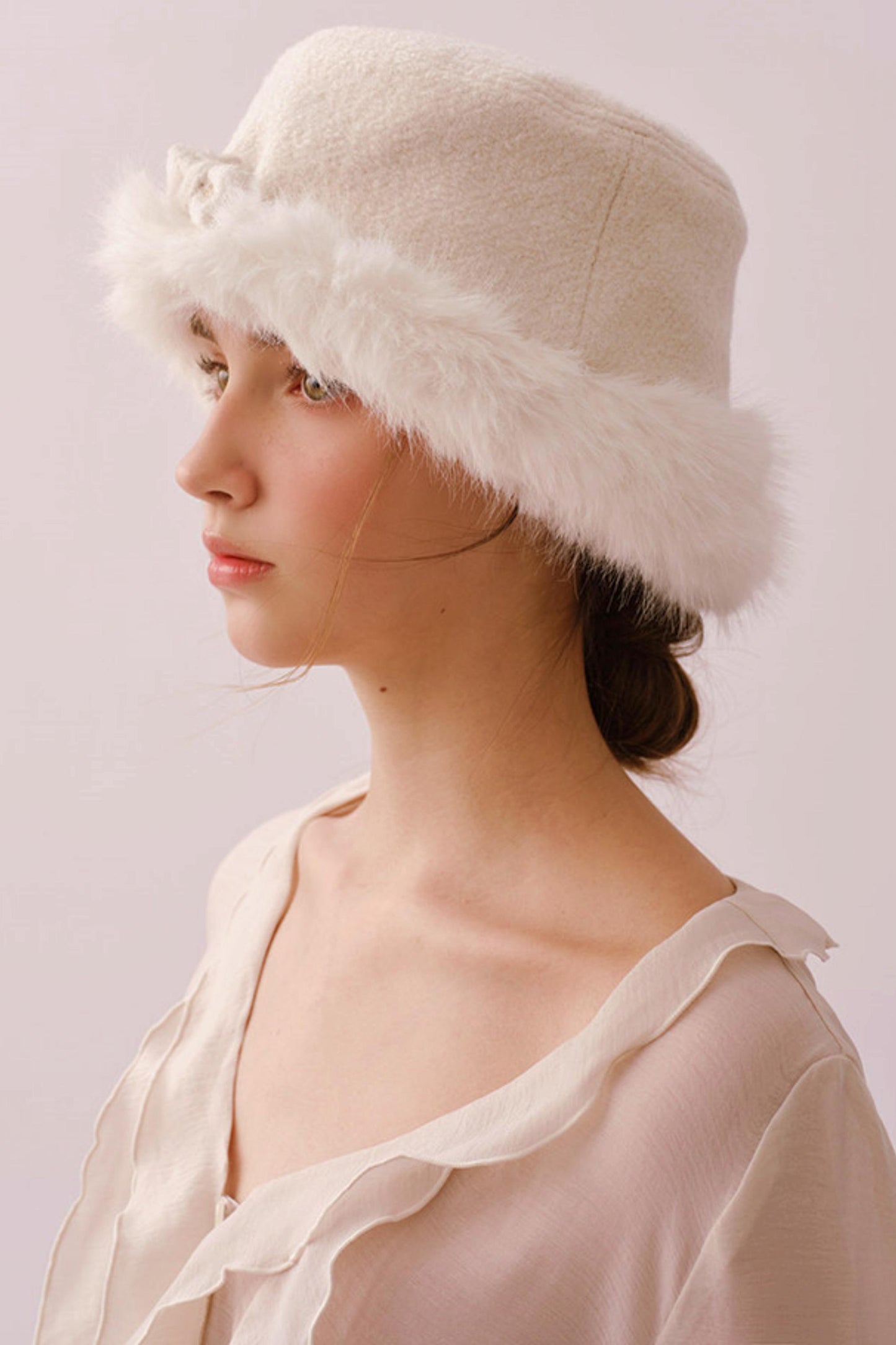 Reversible Faux Fur Beret