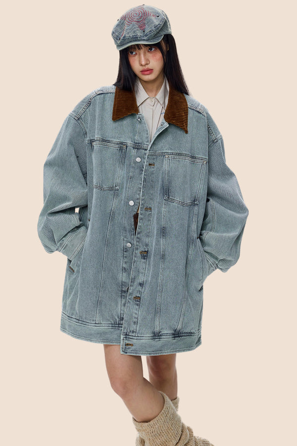 Vintage Denim Cargo Jacket