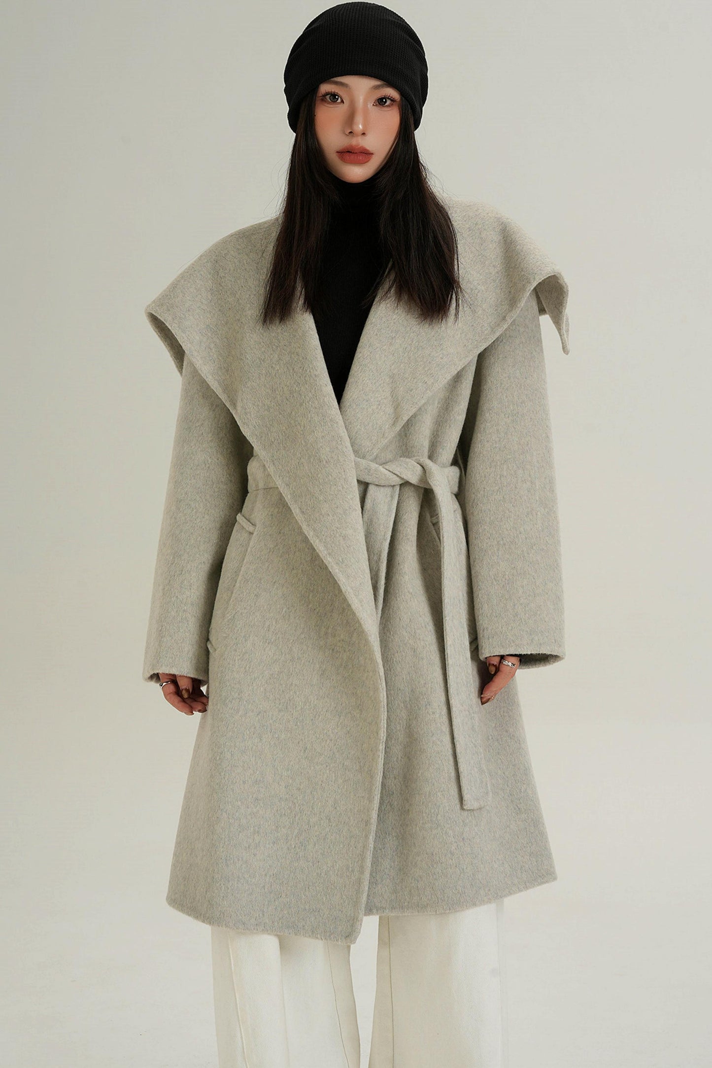 Large Lapel Wool Coat