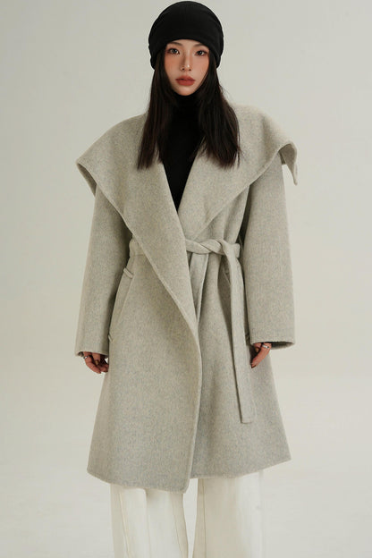 Large Lapel Wool Coat