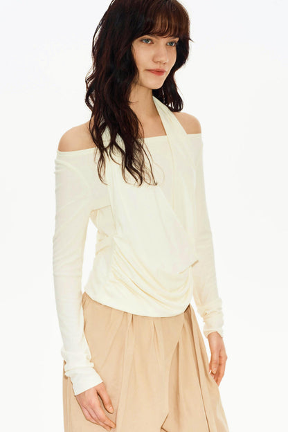 Off-Shoulder Versatile Halter Top