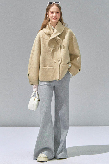 Grey Straight-Leg Sweatpants