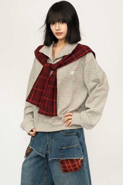 Retro Plaid Patchwork Top