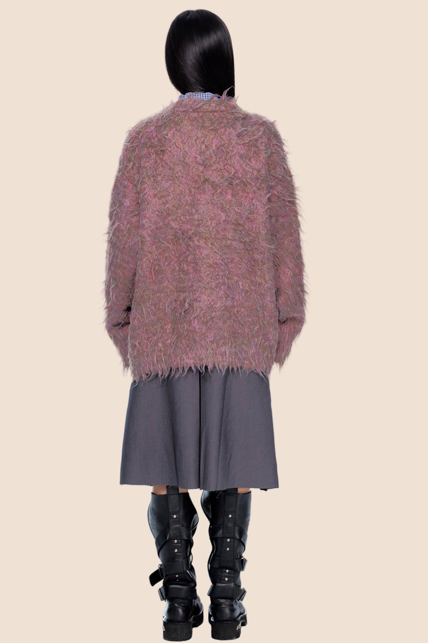 Retro Brushed Knit Cardigan