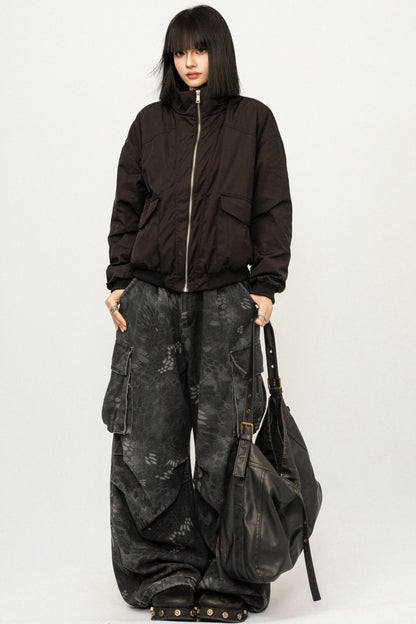 Retro Cotton Hooded Jacket