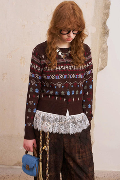 Fair Isle Jacquard Winter Cardigan