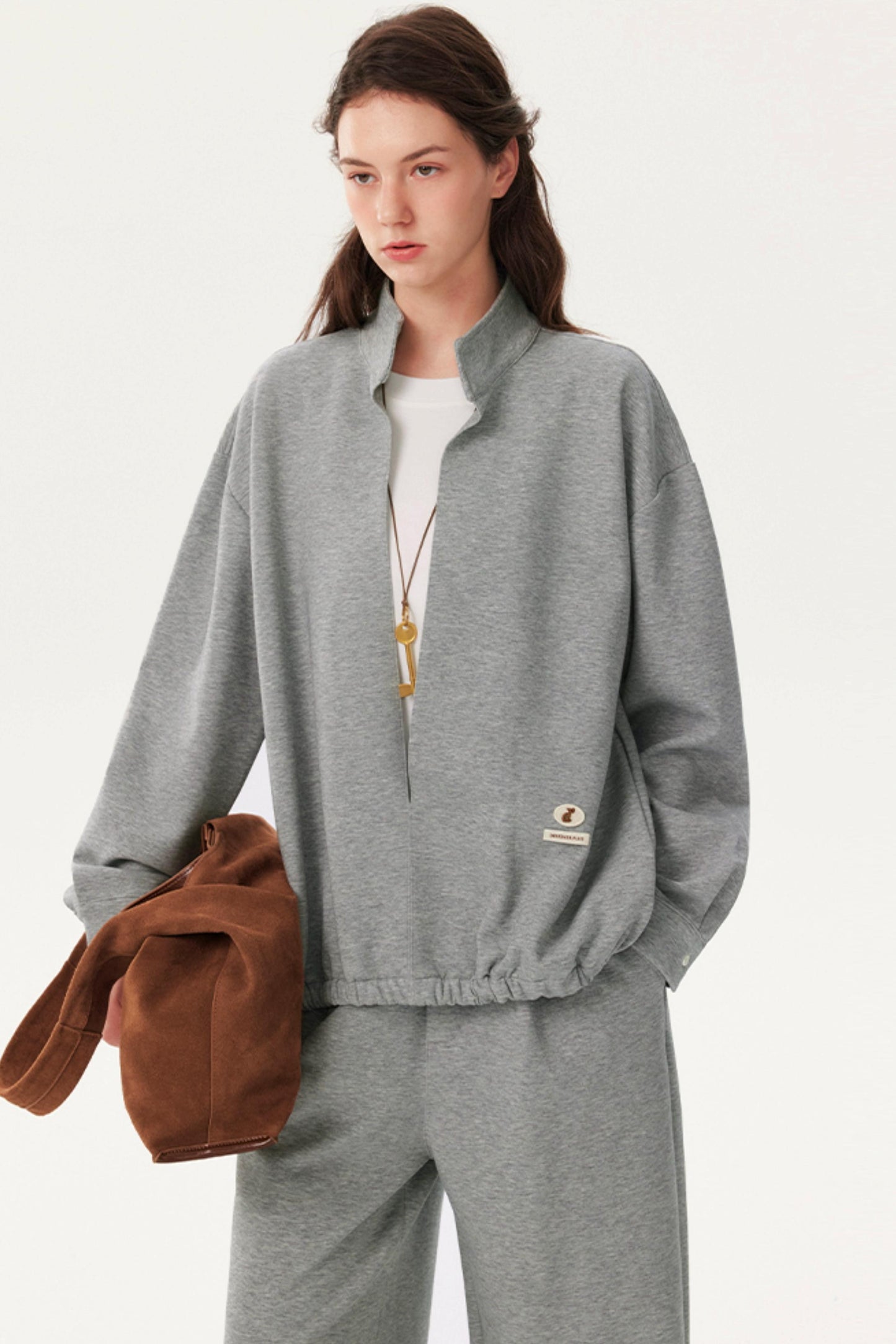 Fake Two-Piece Sweatshirt Pants Set-Up